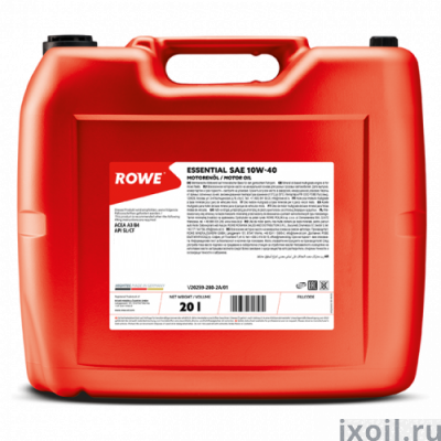 Масло ROWE ESSENTIAL SAE 10W-40 20л.