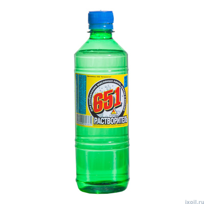 Растворитель 651, бут. пэт. 0,5л.