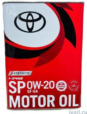 Масло Toyota SAE 0W20 SP (GF-6A) 4л метлл. банка