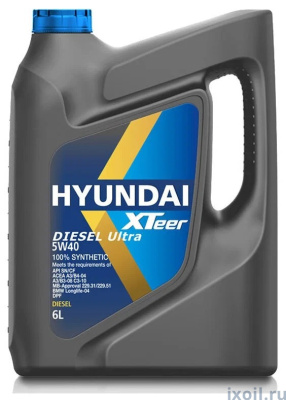 Масло Hyundai XTeer Diesel Ultra SN/CF 5W40 6л