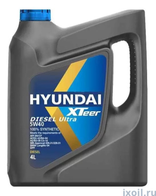 Масло Hyundai XTeer Diesel Ultra SN/CF 5W40 4л