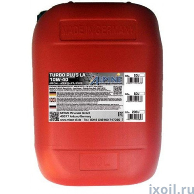 Масло Alpine Turbo Plus LA 10W40  20л.