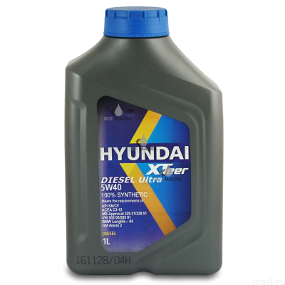 Масло Hyundai XTeer Diesel Ultra SN/CF 5W40 1л