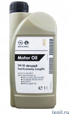 Масло OPEL GM Dexos 2 5w30 93165690 1л