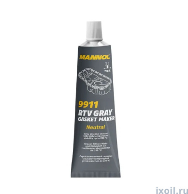 Герметик силиконовый серый нейтрал. (-40 С до +230 С) /Gasket Maker Grey Neutral 9911 MANNOL (85гр.)